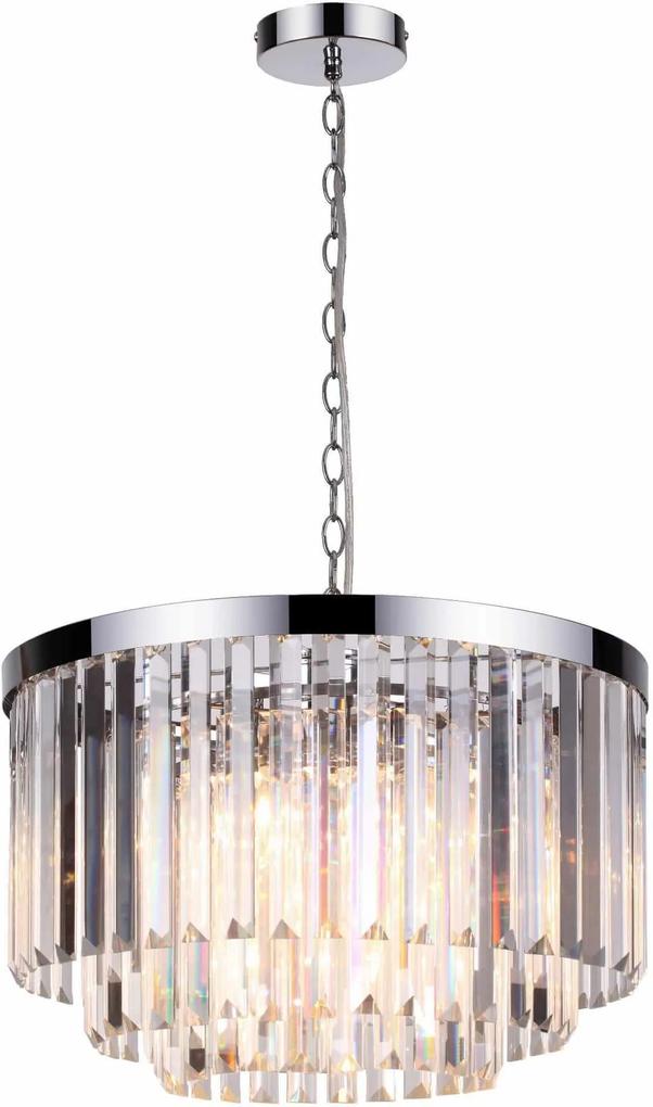 Light Prestige Vetro lampă suspendată 5x60 W crom-transparent LP-2910/5P
