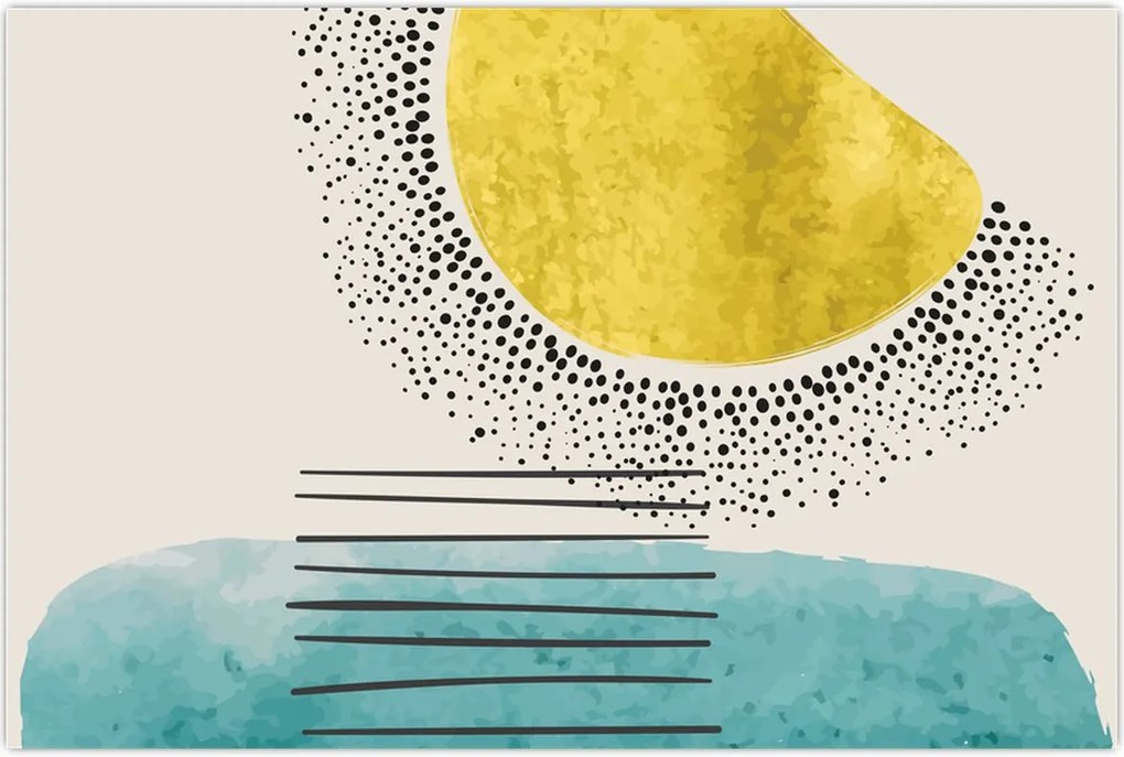 Tablou - pictură abstractă de plajă N⁰2 (90x60 cm)