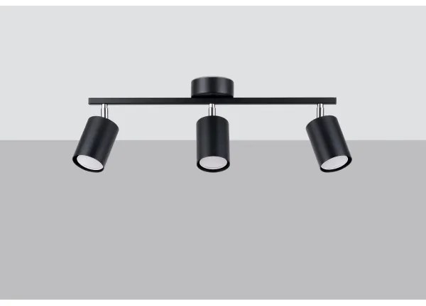Spot LEMMI 3xGU10/40W/230V negru Sollux SL.1128