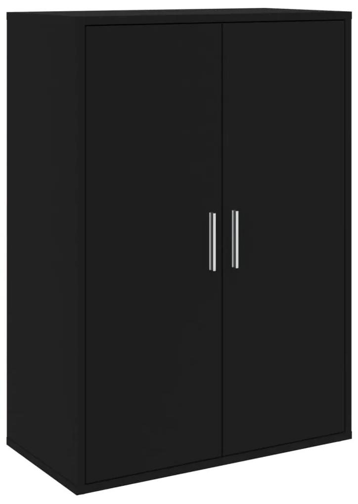 840486 vidaXL Dulap, negru, 60x31x84 cm, lemn prelucrat