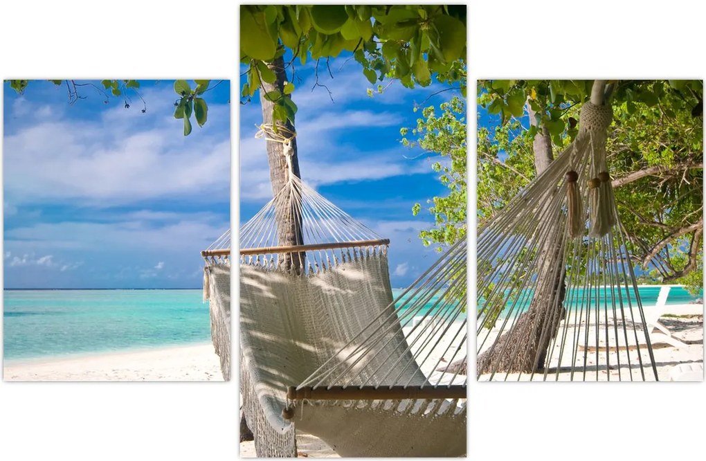Tablou - Hamac pe plajă (90x60 cm)