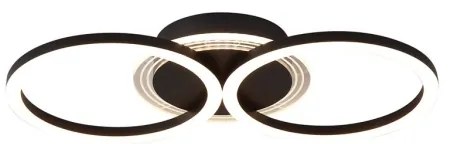 Searchlight 13651BK - Plafonieră LED dimabilă CONTOUR LED/24W/230V 3000K