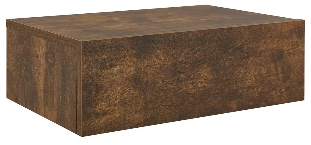Noptiera montata pe perete 46x30x15 cm cu sertar, aspect lemn