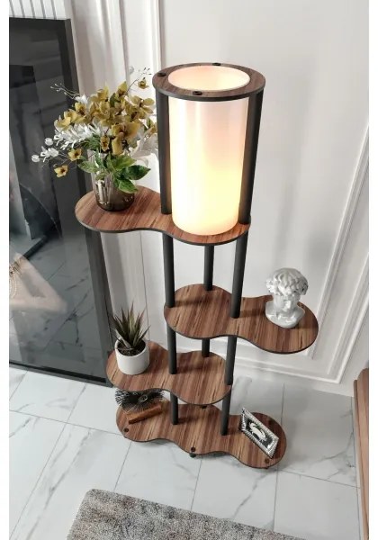 Lampadar cu polițe NOTO 1xE27/40W/230V maro/negru