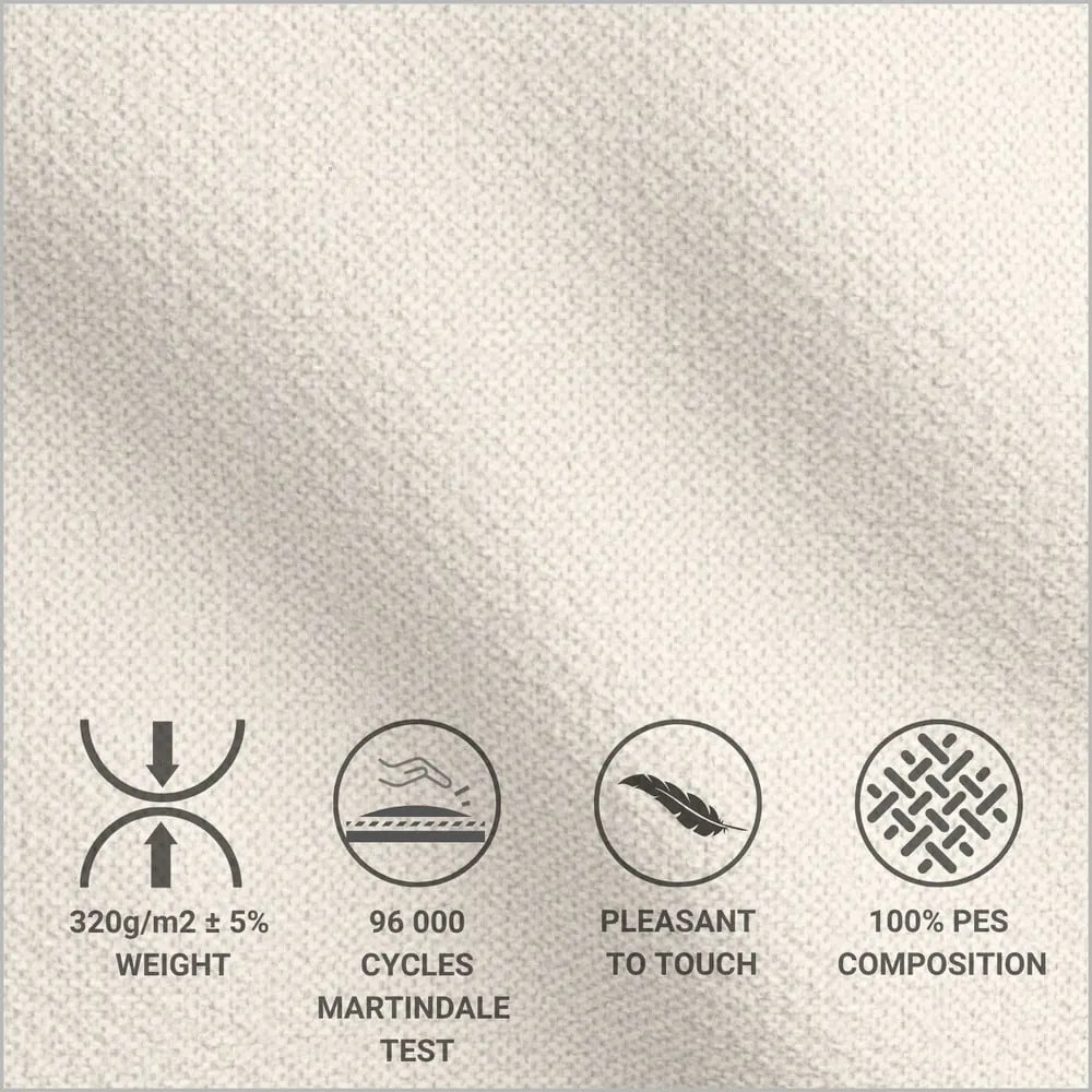 Pat matrimonial bej tapițat cu spațiu de depozitare cu somieră 200x200 cm Lounge L – Maison de Rêve