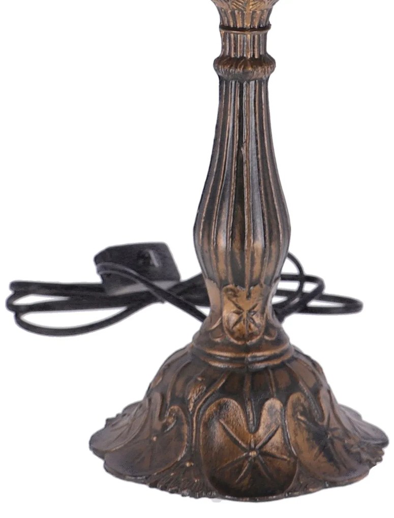 Lampa de masa Tiffany Flower h 45 cm, abajur 30 cm