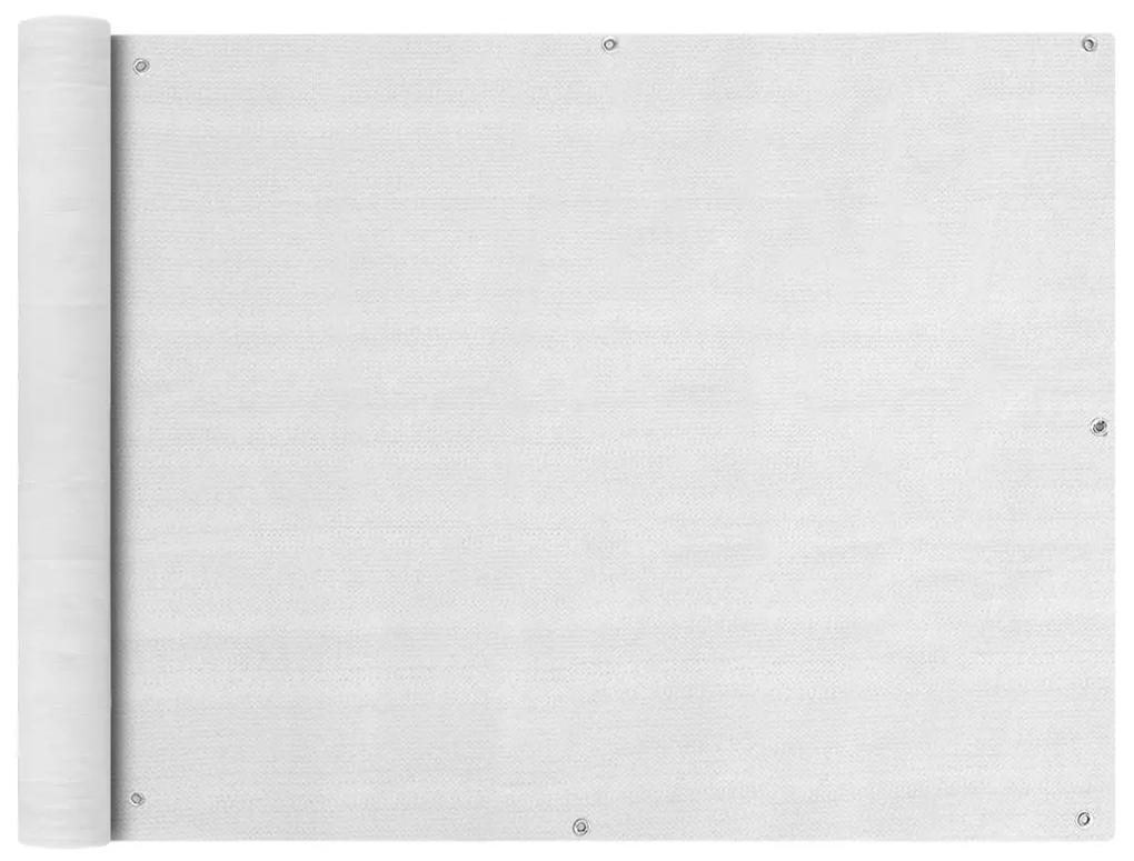 vidaXL Prelată pentru balcon din hdpe, 90 x 600 cm, alb