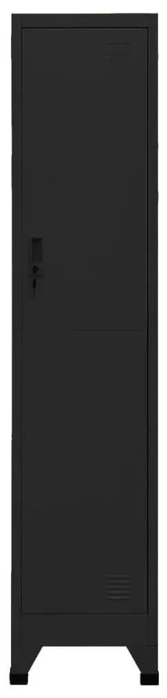Fiset, negru, 38x45x180 cm, otel Negru, Cu 1 dulapior, 1