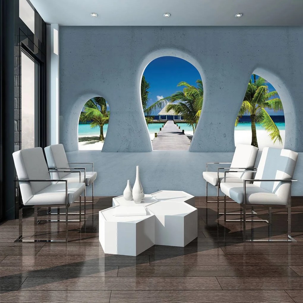 Fototapet - Privire spre Maledive (152,5x104 cm)