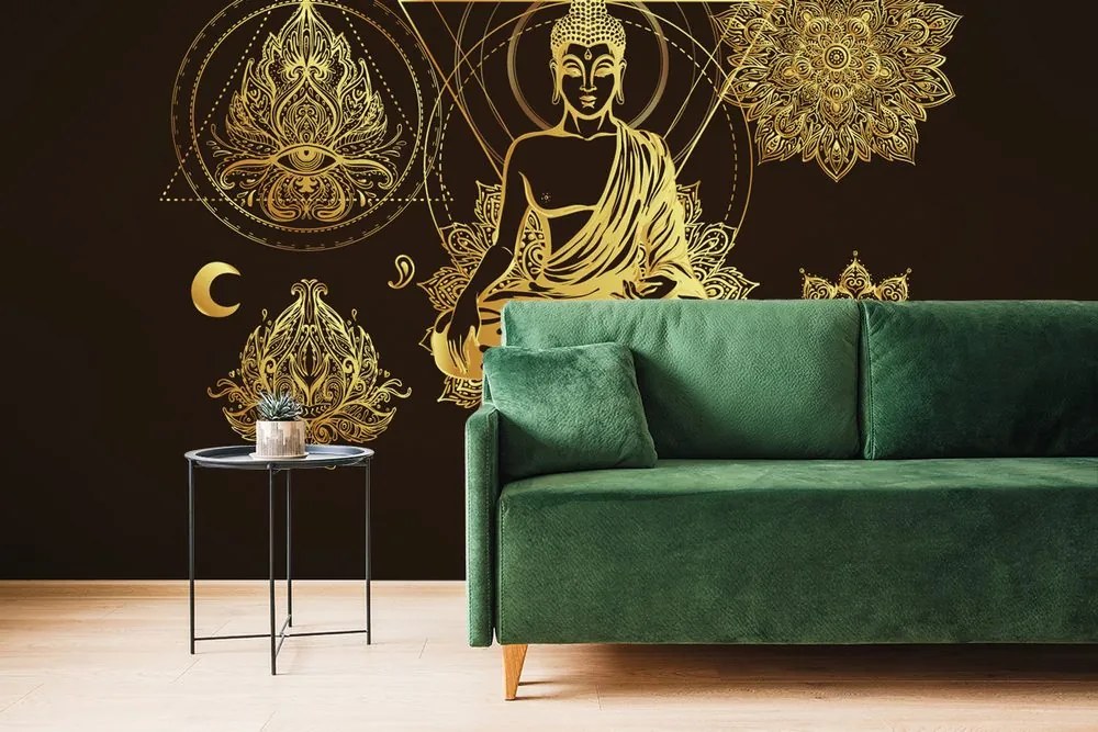 Tapet autoadeziv Buddha auriu