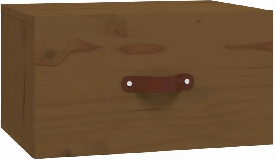 vidaXL Noptiere de perete, maro miere, 40x29,5x22 cm