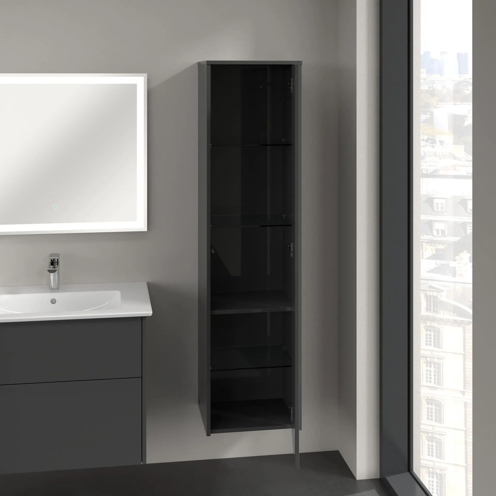 Villeroy &amp; Boch Finero dulap 40x35x155 cm agățat lateral gri C53201FP