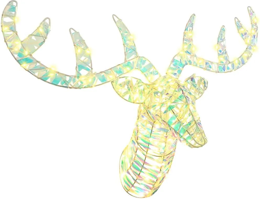 vidaXL Sanie cu ren cu 140 LED Alb cald 68 x 36.5 x 62.5 cm PET