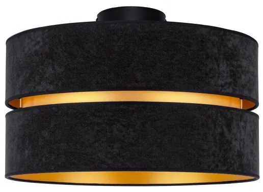 Plafonieră Duolla DUO 1xE27/40W/230V d. 40 cm negru/auriu