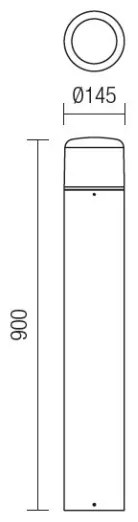 Redo 9683 - Lampă LED de exterior CYCLO LED/9W/230V 2900-3100K 90 cm IP54 maro