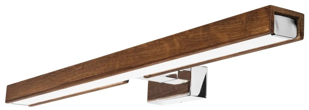 Aplică LED pentru oglindă de baie Brilagi WOODY MIRROR LED/12W/230V IP44 stejar/crom