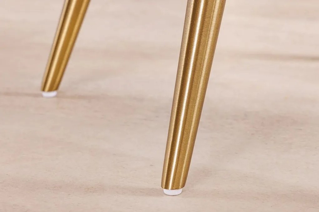 Set de 2 scaune, Catifea Raiata, Bej, MIA CASA, A-45926 VC