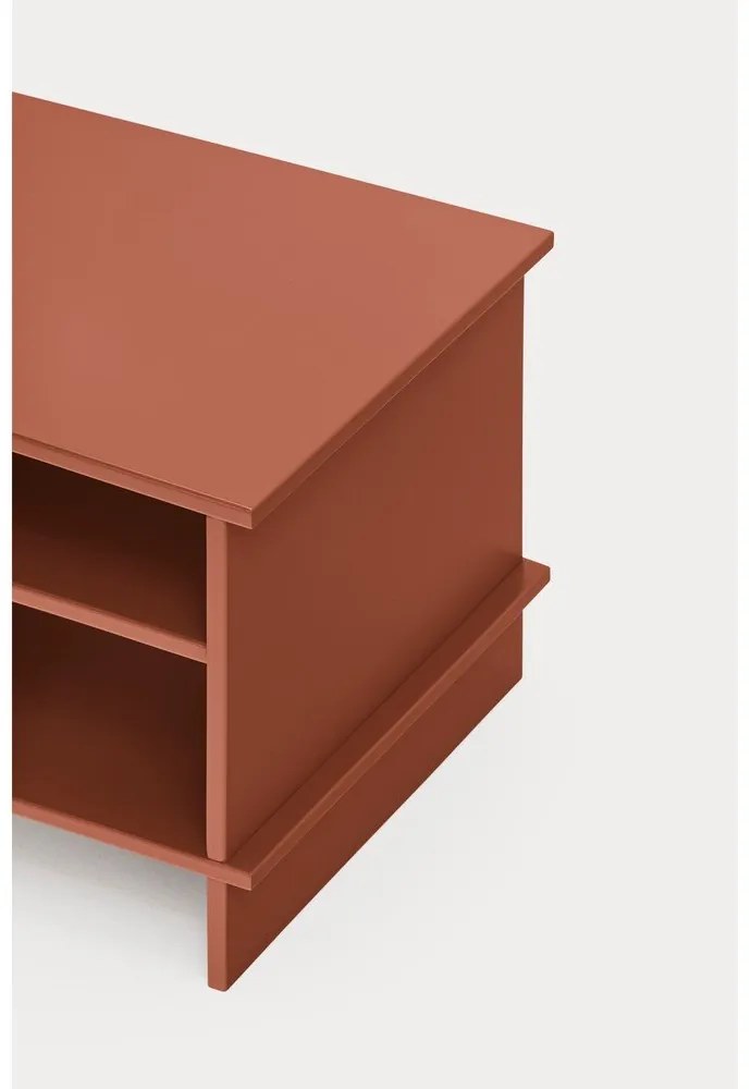 Noptieră cărămizie cu rafturi Inari – Teulat