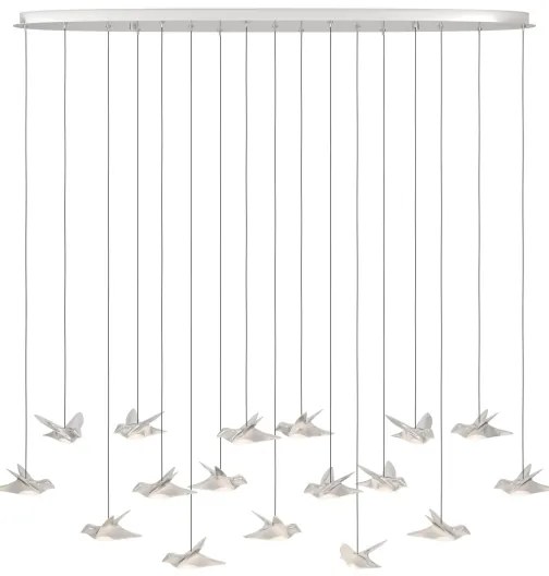 Lustră LED dimabilă pe cablu Eglo 390403 PARATEBUENO 17xLED/3W/230V crom