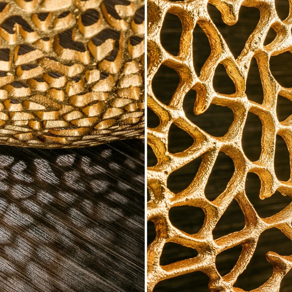 Masuta cu aspect deosebit Leaf 80cm, auriu A-38940 VC