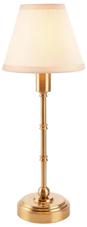 Endon 114811 - Lampă de birou reîncărcabilă cu LED dimabilă BURLEY, LED 1,5W/5V, alamă/albă