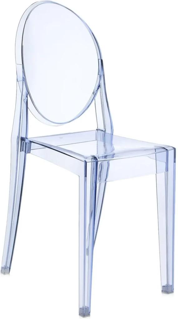 Scaun Kartell Victoria Ghost design Philippe Starck, bleu transparent