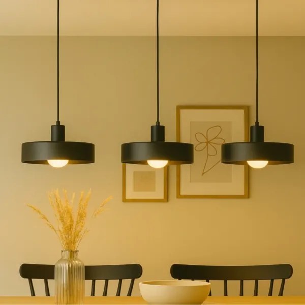 Lustră ARCANE pe cablu, 3xE27/60W/230V, negru