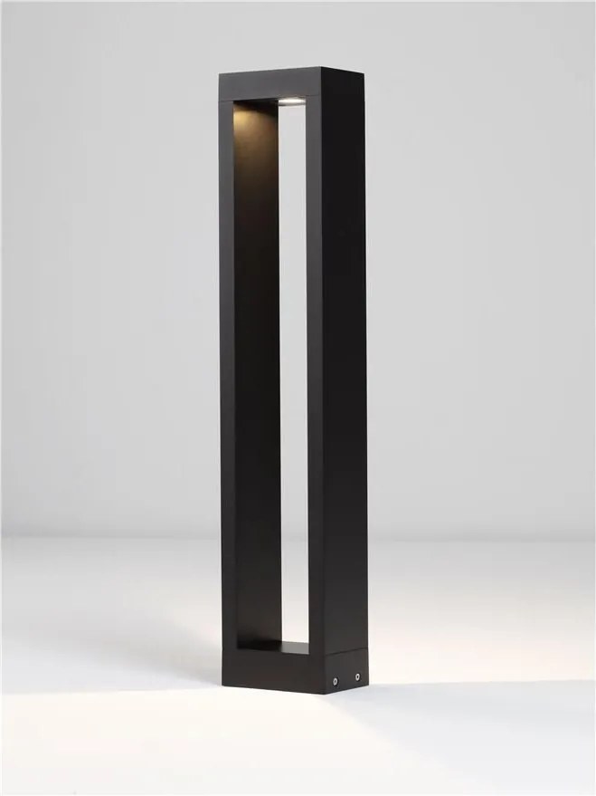 Stalp exterior LED 3000K IP65 DOLIX negru, H-60cm