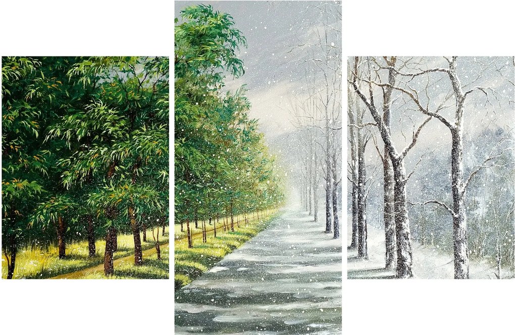 Tablou - Iarna versus vara (90x60 cm)