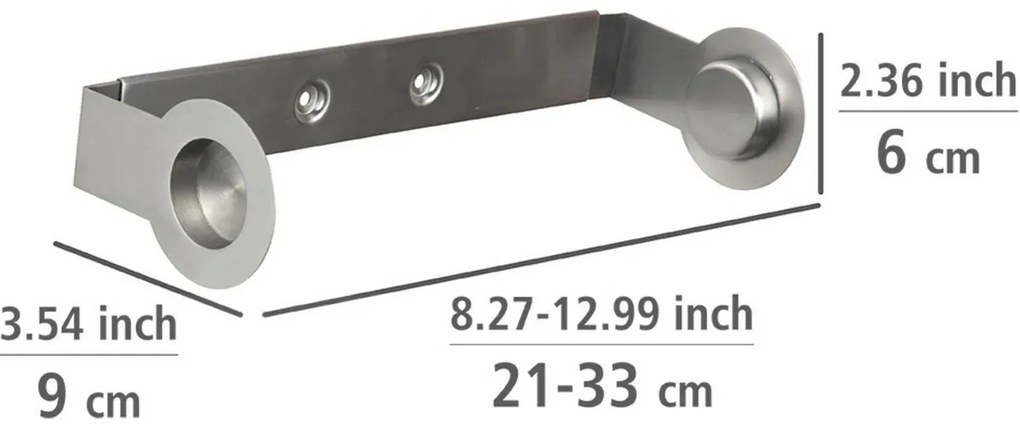 Suport din inox de role de hârtie montat pe pereteWenko Cerri
