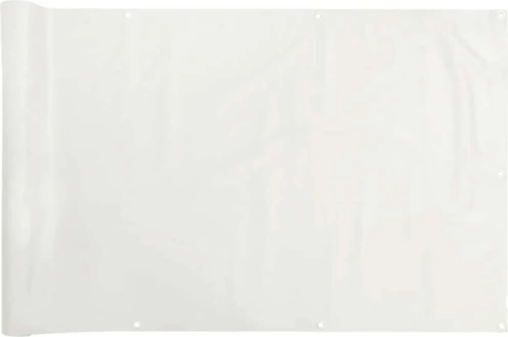 vidaXL Paravan de balcon, alb, 1000x120 cm, PVC