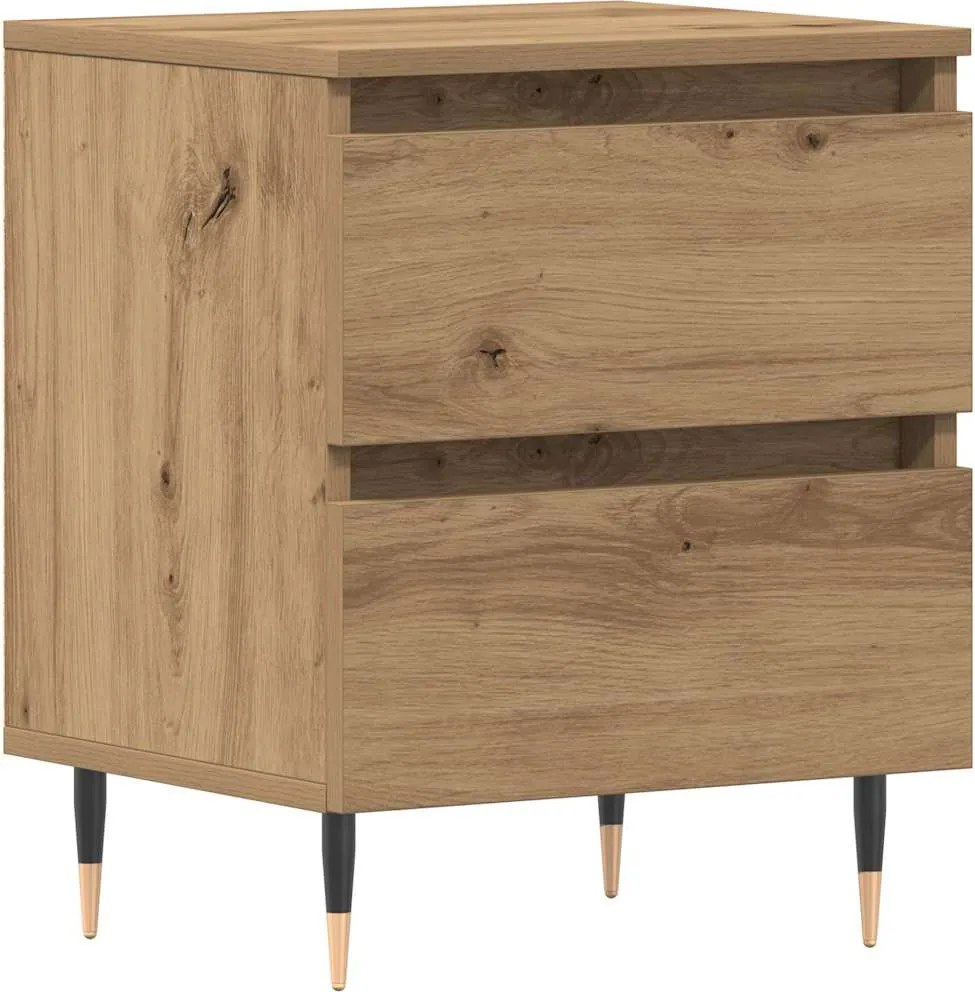 vidaXL Dulap de noapte Stejar Artizanal 40 x 35 x 50 cm Lemn compozit