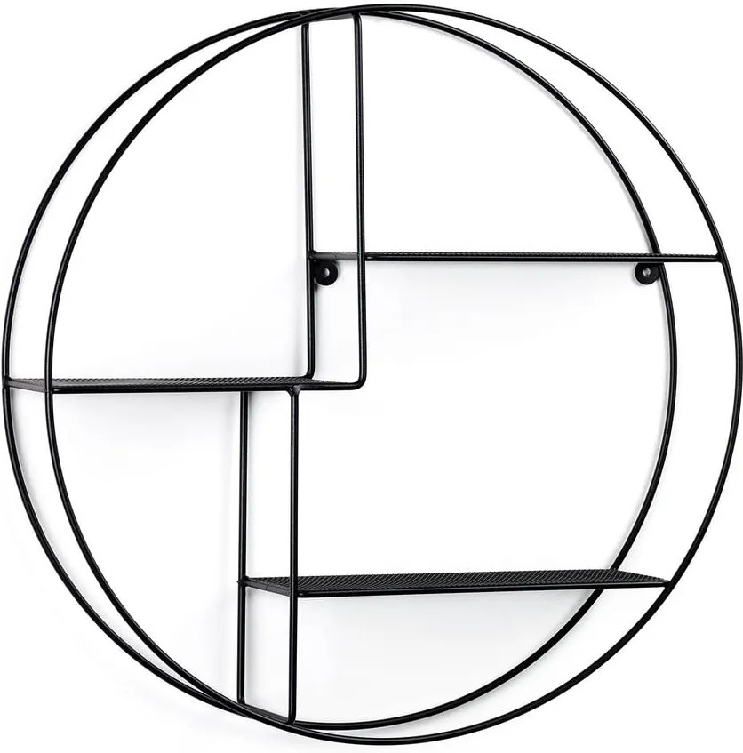 Raft de perete rotund Kave Home, ø 55 cm, negru