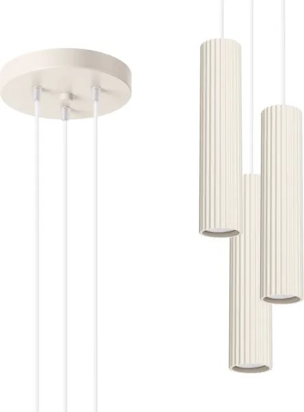 Brilagi - Lustră LED suspendată pe cablu CRESTO 3xGU10/10W/230V, crem