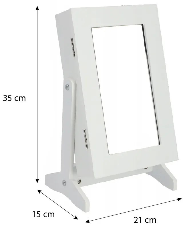 Brandy 02 Dulap de bijuterii cu oglinda + rafturi 5775 alb