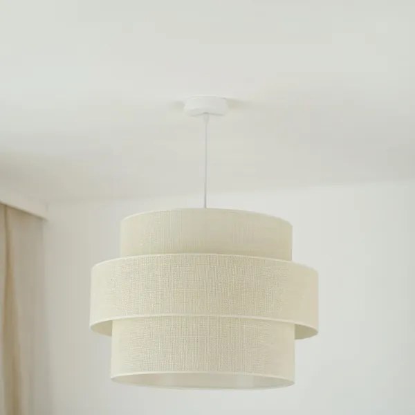 Lustră pe cablu Brilagi SPACE YUTE 1xE27/15W/230V d. 50 cm crem/alb