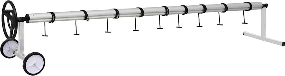 vidaXL Derulator de prelată de piscină cu bază din oțel inoxidabil