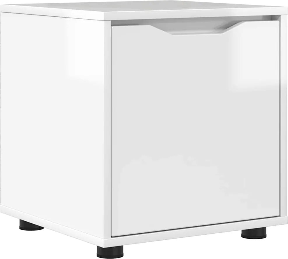 vidaXL Dulap de Baie Alb lucios 40,5 x 40 x 44 cm Lemn compozit