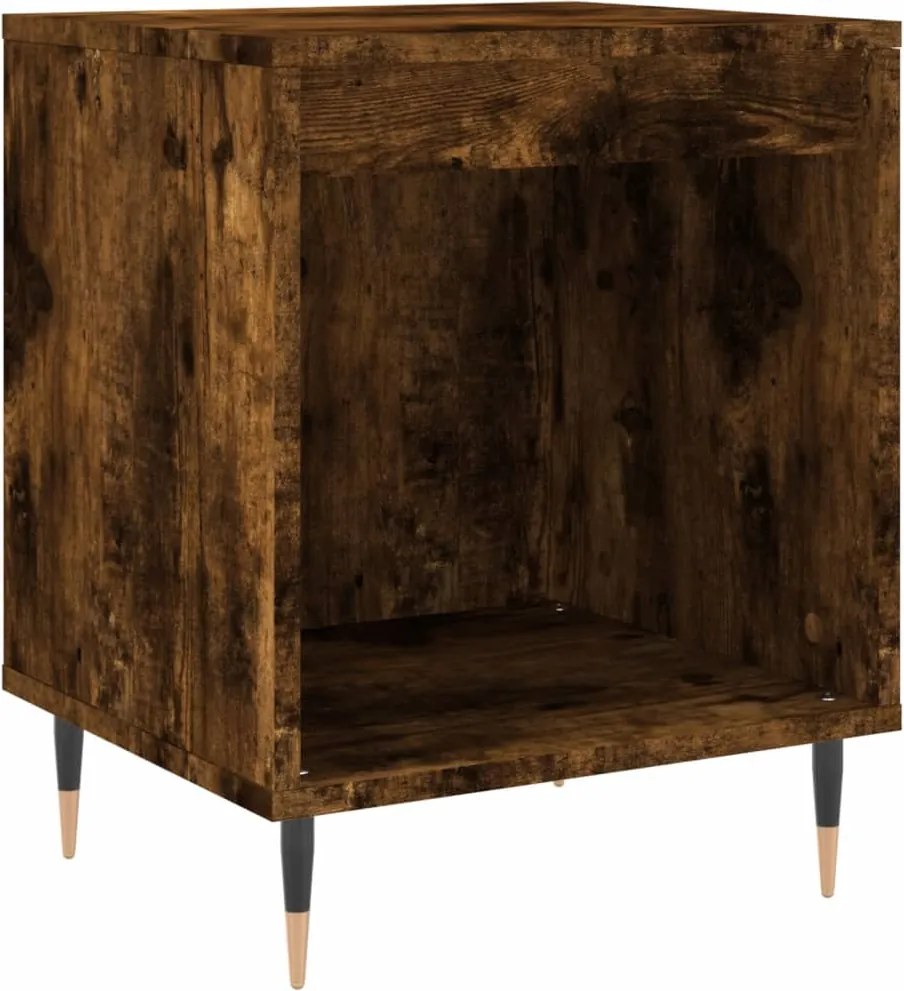 vidaXL Noptieră, stejar fumuriu, 40x35x50 cm, lemn compozit