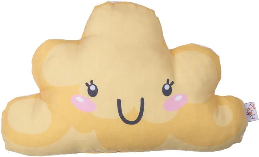 Pernă din amestec de bumbac pentru copii Apolena Pillow Toy Hurro, 21 x 40 cm, galben