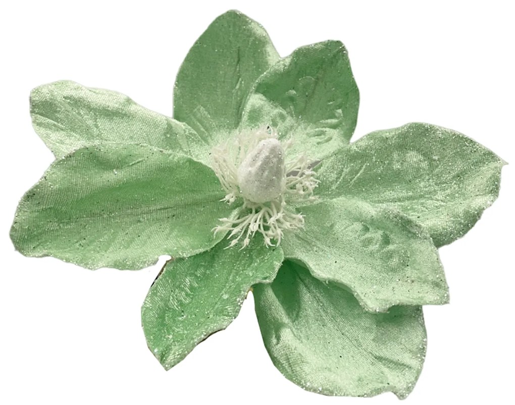 Ornament brad Magnolie Grace 22cm, Verde menta