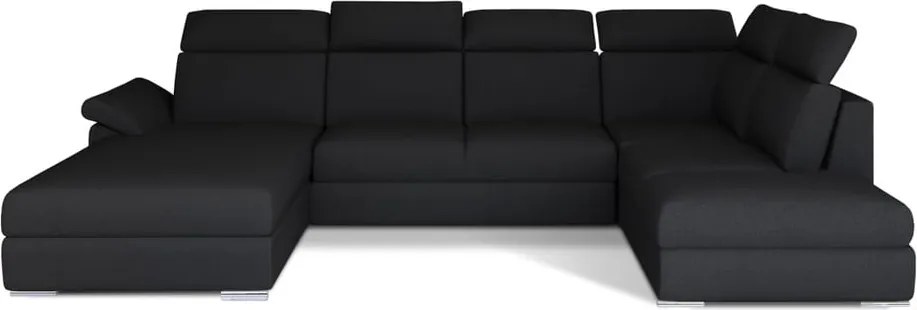 Colțar negru extensibil (cu colț pe partea dreaptă/în formă de "U") Evanell – ELTAP