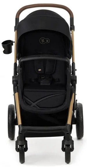 Cărucior de copii combinat 3 în 1 KINDERKRAFT MOOV 2 Pure black + scaun auto MINK PRO