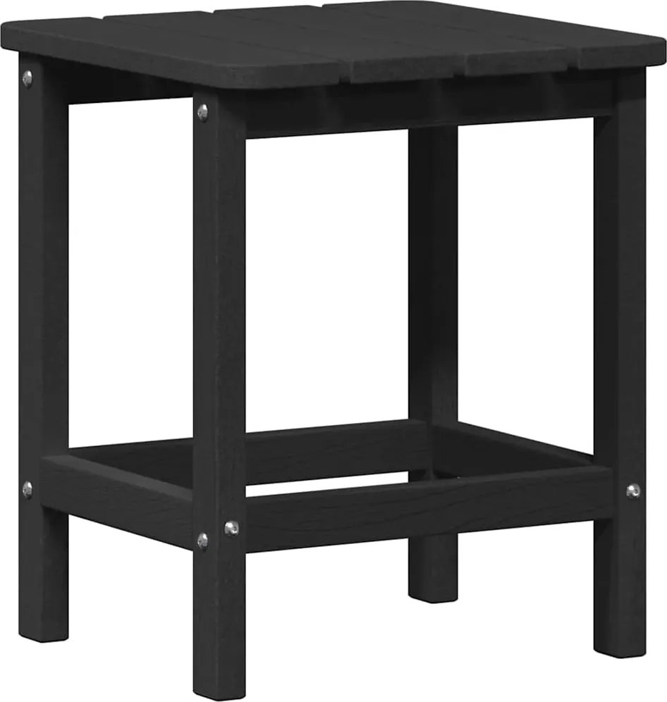 vidaXL Masă laterală Negru 38 x 38 x 46 cm Polietilenă