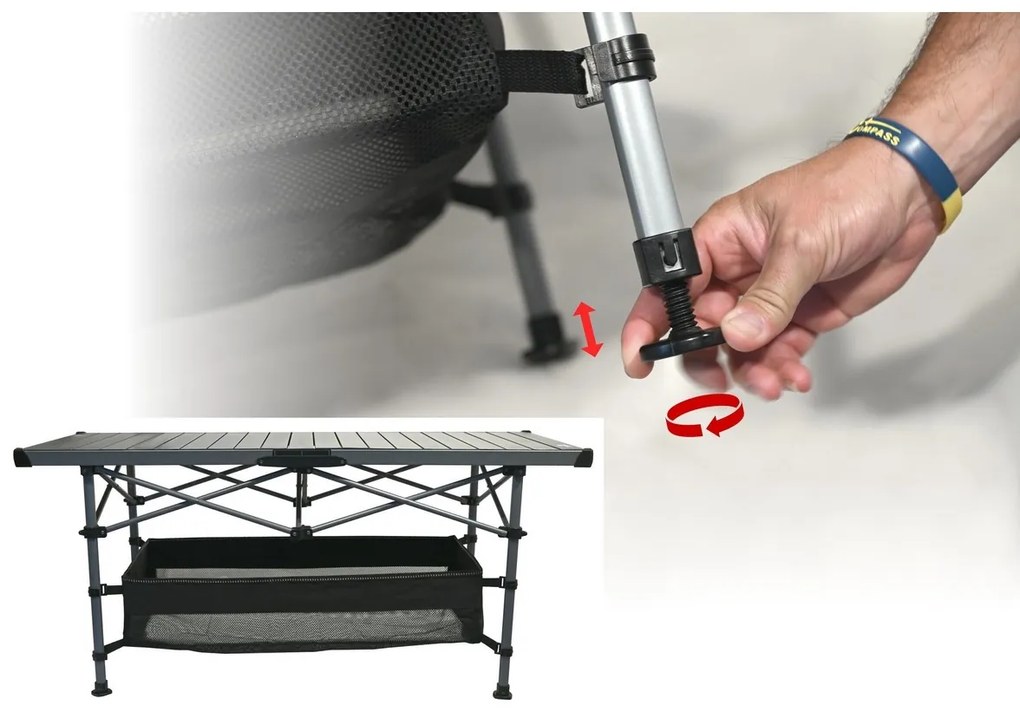 Masă de camping pliabilă Cattara 13492 Roll, 123 x55 cm
