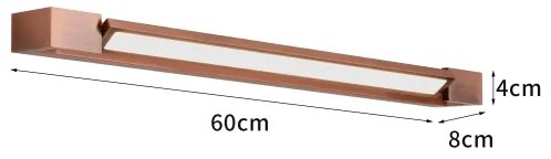 Brilagi-LED Aplica pentru oglindă de baie AQUA LINE LED/18W/230V 60 cm IP44 bronz