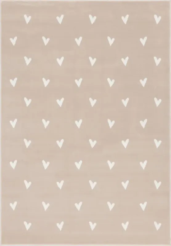 Covor Cu Inimioare Sweetie Light Beige Selectează mărime: 080 X 150