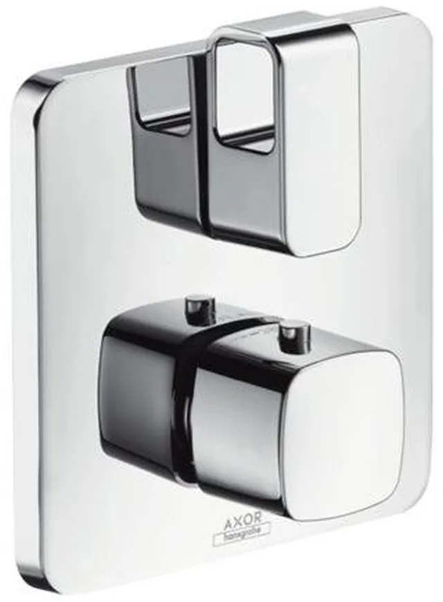 Termostat incastrat cu divertor, crom