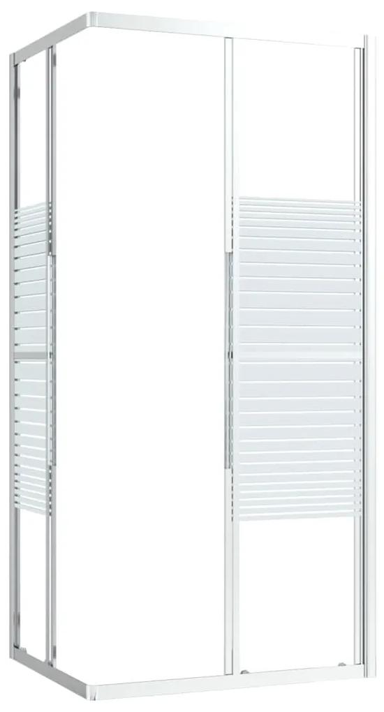Cabina de dus, 90x70x180 cm, ESG argintiu si alb, 90 x 70 x 180 cm, Transparent