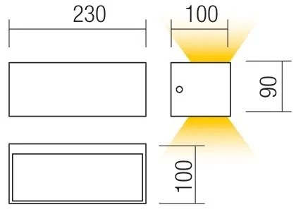 Aplică LED de exterior LAMPRIS LED/13W/230V IP65 albă Redo 90373